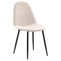 Stuhl-Set Polar - Beige/Schwarz, Design, Textil/Metall (44/88/53cm) - Livetastic