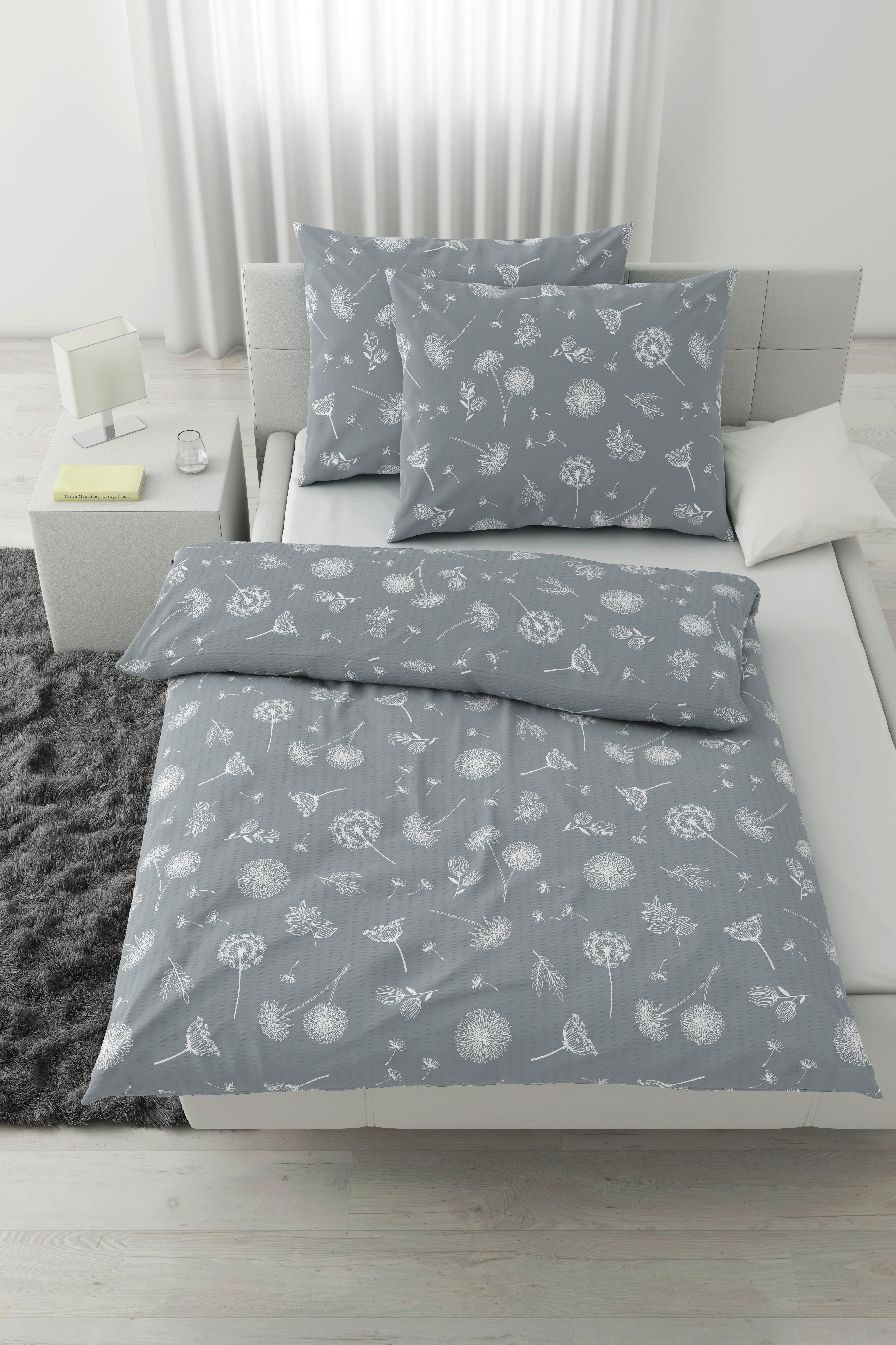 Povlečení Pusteblume, 2x70/90 200/220cm - šedá, Konvenční, textil (200/220cm) - Modern Living