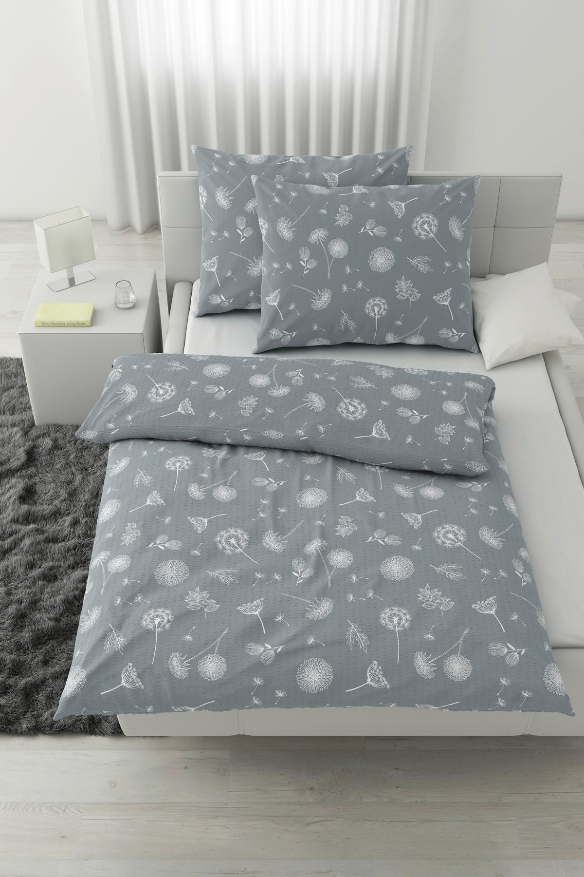 Povlečení Pusteblume, 2x70/90 200/220cm - šedá, Konvenční, textil (200/220cm) - Modern Living