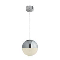 LED-Hängeleuchte 5881cc - Chromfarben, Design, Glas/Textil (25/150cm)