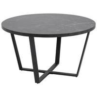 Konferenčný stolík AMBLE - čierna, Design, kov/kompozitné drevo (77/77/44cm) - MID.YOU