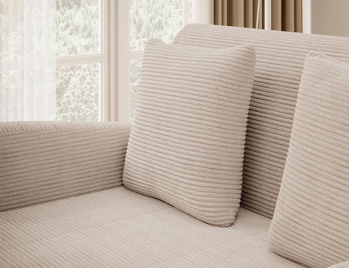 Schlafsofa Ario Beige B: 130cm - Beige/Schwarz, Design, Textil (130/85/103cm) - MID.YOU