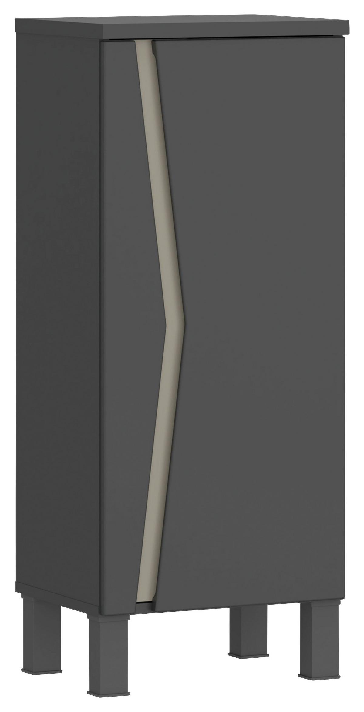 Badezimmer Unterschrank Manhattan Man Bxh 40x100 Cm - Anthrazit/Grau, MODERN, Holzwerkstoff (40/100/35,3cm) - Luca Bessoni