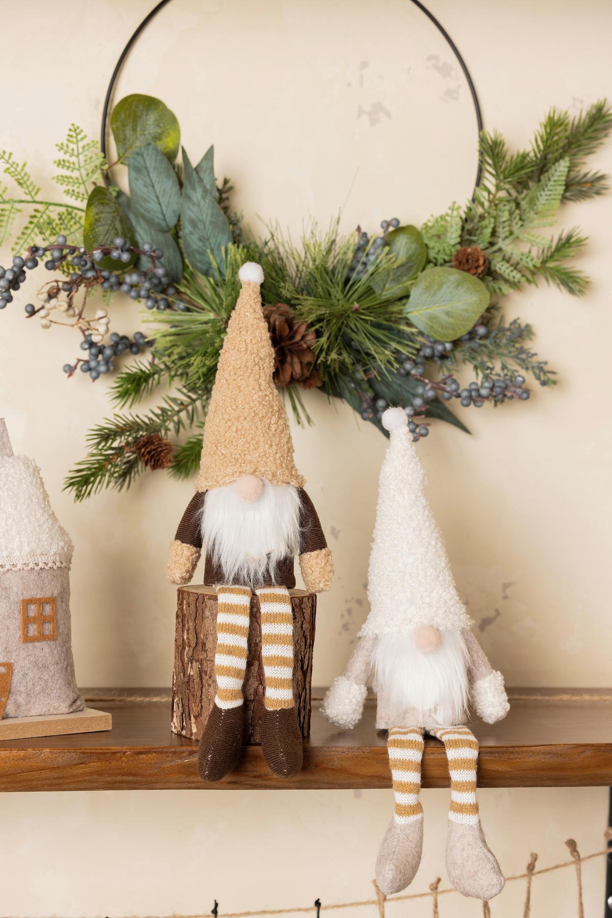 Weihnachtsfigur Joel - Braun/Weiß, KONVENTIONELL, Holzwerkstoff/Textil - Luca Bessoni