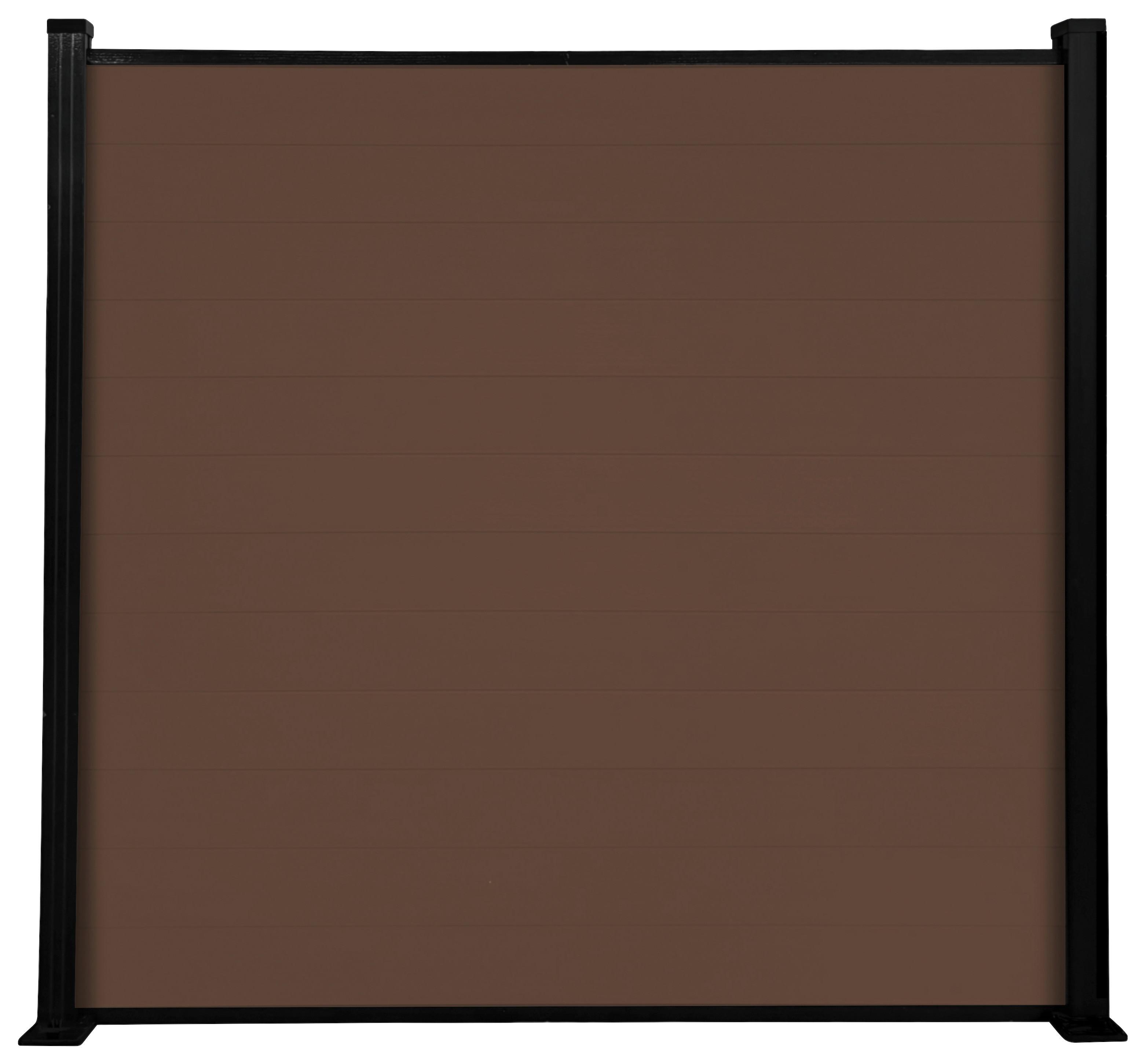Sichtschutz Helios - Braun, MODERN, Holzwerkstoff/Kunststoff (180/180/21cm) - Beldano