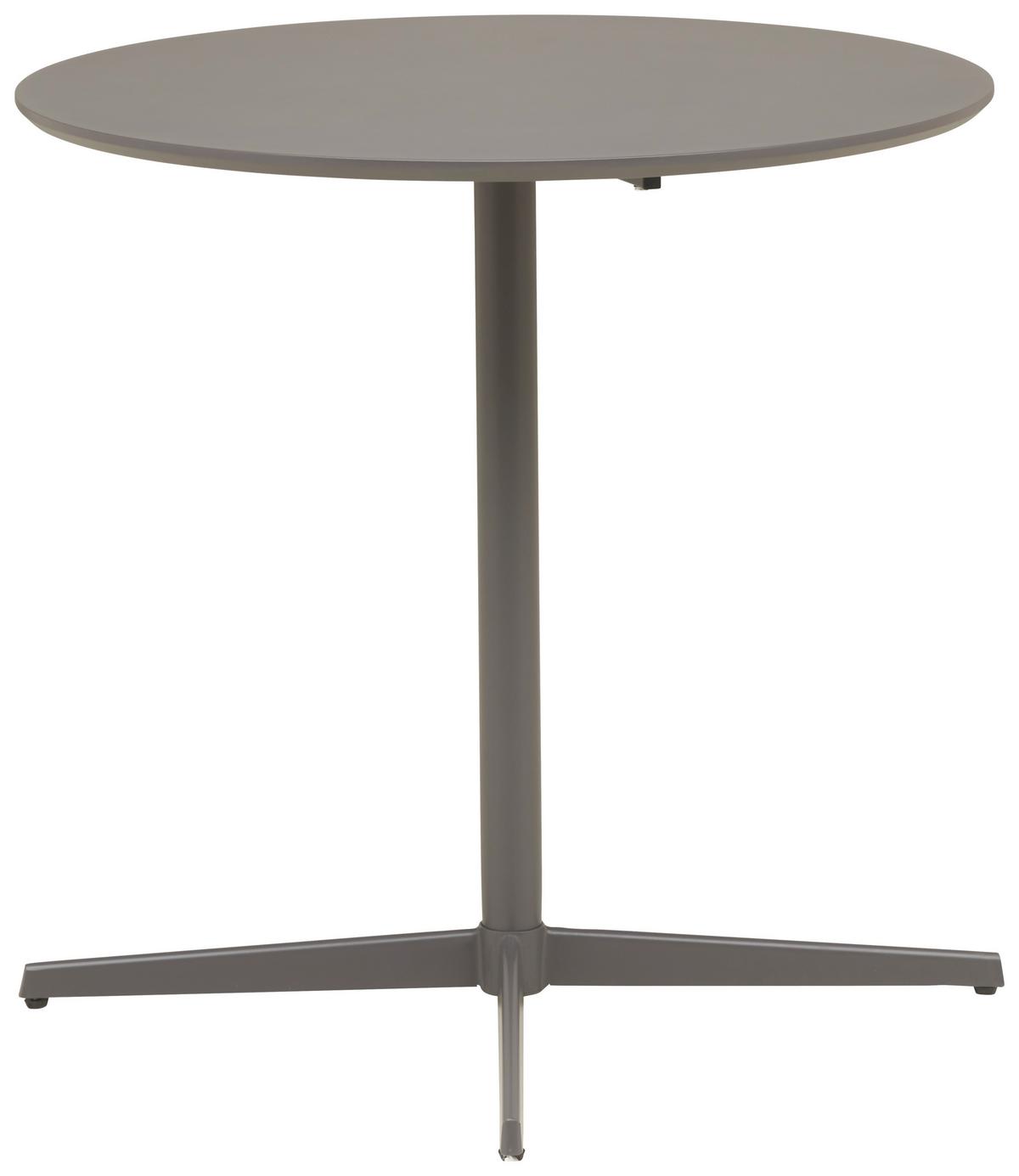 Esstisch Mahir Mdf Grau, B: 80 Cm - Grau, KONVENTIONELL, Holzwerkstoff/Metall (80/76/80cm) - P & B