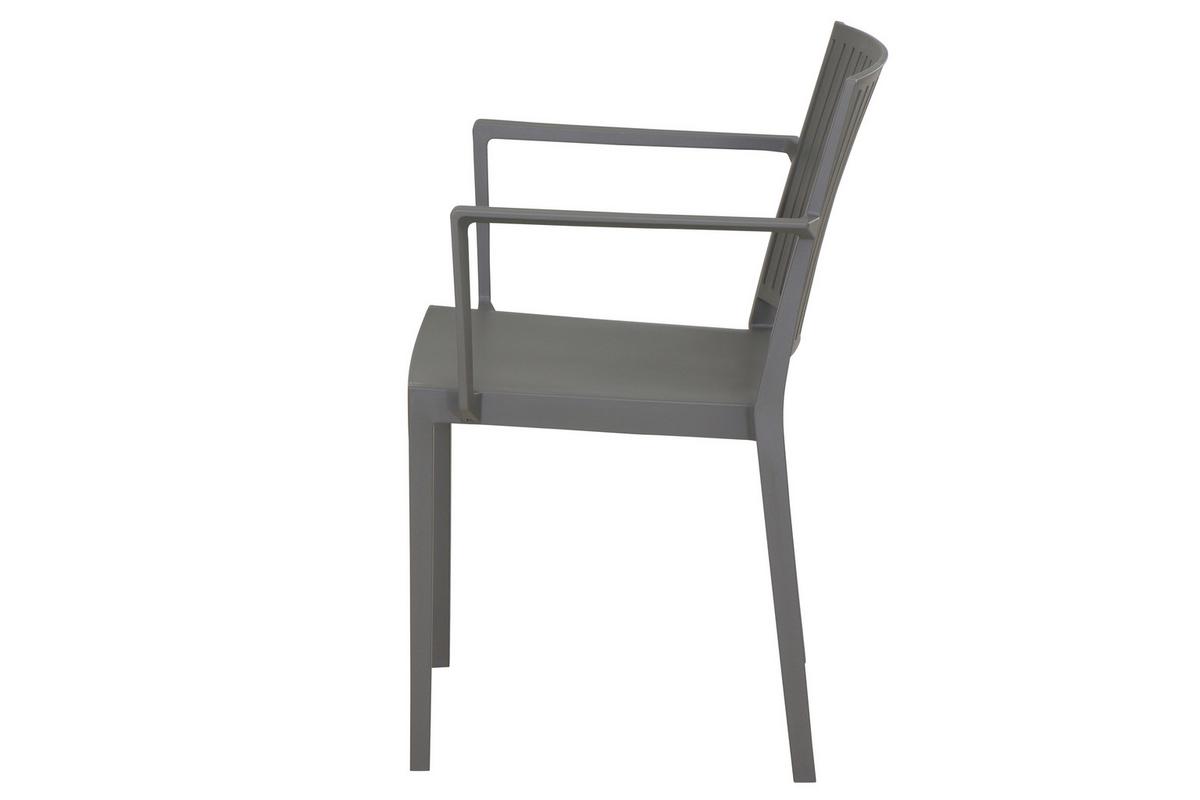 Stapelstuhl T20087 - Grau, Basics, Kunststoff (57/80/56cm) - Siena Garden