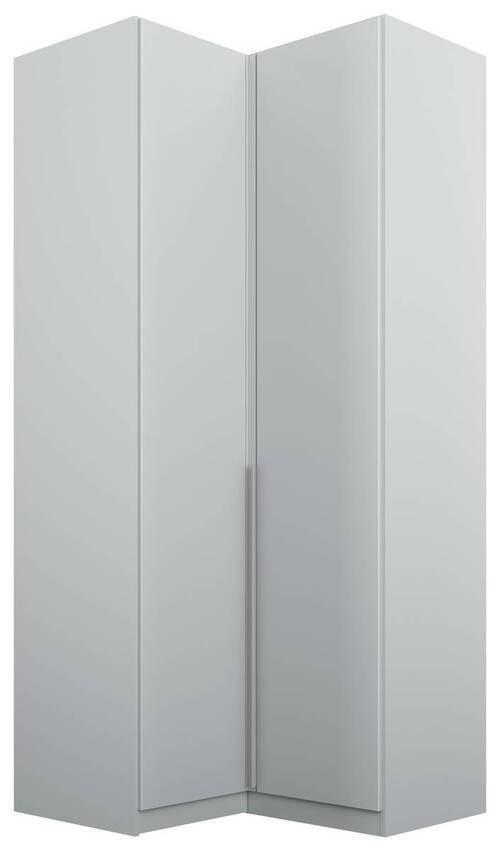 Eckschrank 100 cm Alabama, Seidengrau - Hellgrau, MODERN, Holzwerkstoff (100/229/102cm)