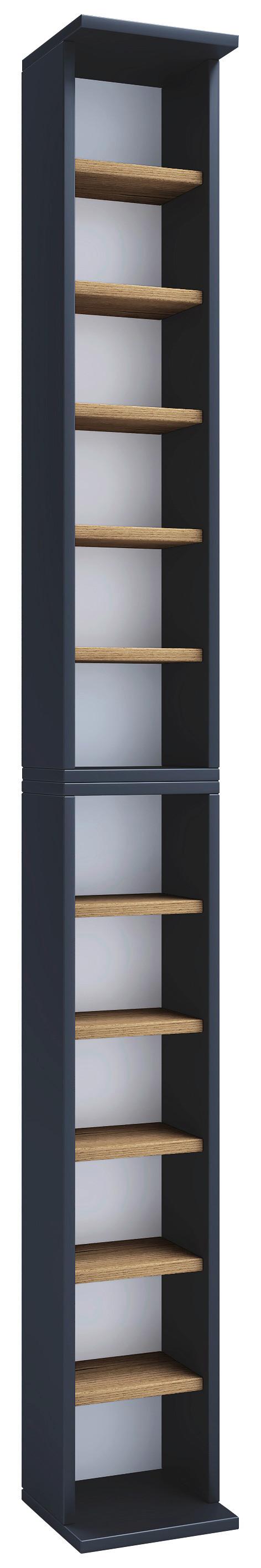 CD-Regal Bigol Anthrazit/Eiche Dekor B:21cm - Honigeiche/Anthrazit, MODERN, Holzwerkstoff (21/180/20cm) - MID.YOU