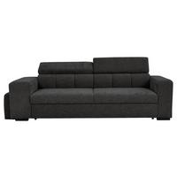 3-SitzerSofa m. Schlaffunktion Sirius S schwarz, B: 251cm - Schwarz, KONVENTIONELL, Holz/Holzwerkstoff (251/96/100cm)