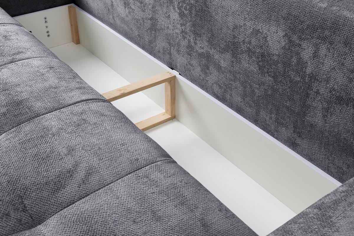 Schlafsofa Elma Dunkelgrau B: 280cm - Dunkelgrau/Schwarz, KONVENTIONELL, Holz/Holzwerkstoff (280/73-93/107cm) - MID.YOU