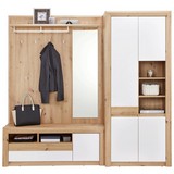 Garderobenkombination Kashmir New 8 - Eichefarben/Weiß, MODERN, Holzwerkstoff (214/192/41cm) - James Wood