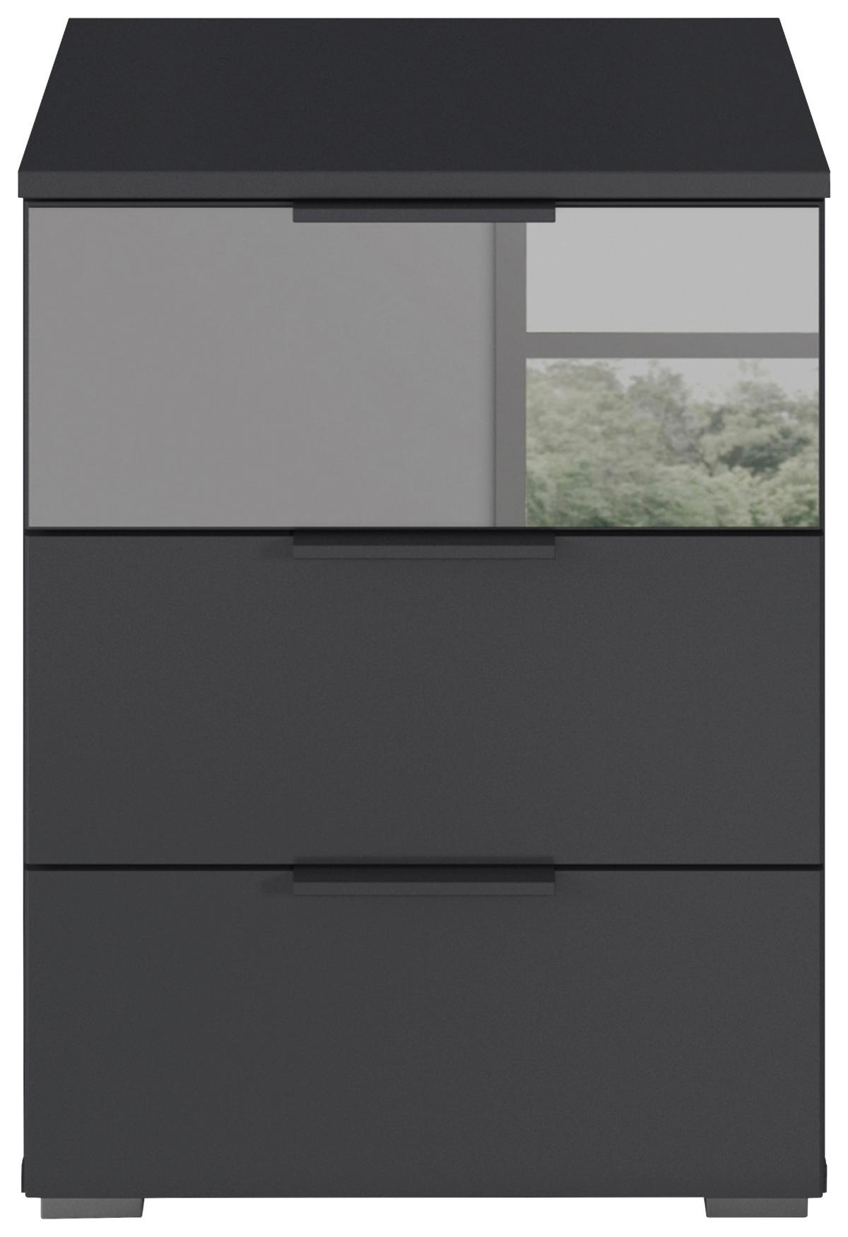 Nachtkästchen Skyla Grau B: 47 Cm - Grau, MODERN, Glas/Holzwerkstoff (47/62/42cm) - Rauch Möbel