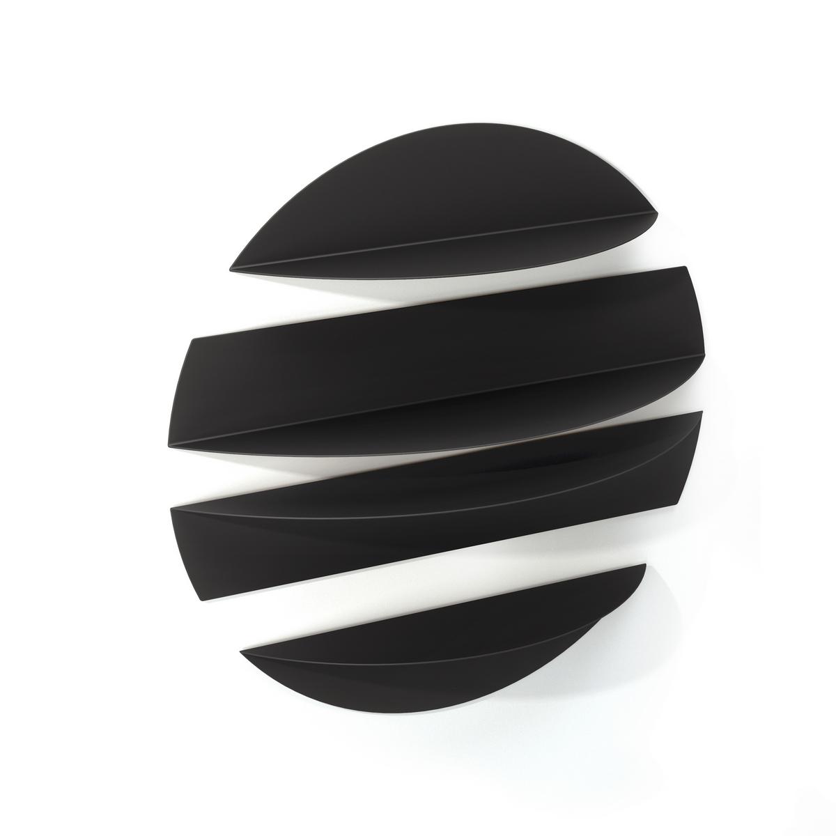 Wandregal Schwarz B: 76 Cm - Schwarz, Basics, Metall (76/76/19cm) - Umbra