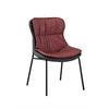 Stuhl Brady 200 Rotbraun - Rotbraun/Schwarz, Design, Textil/Metall (54/84/64cm) - Kayoom