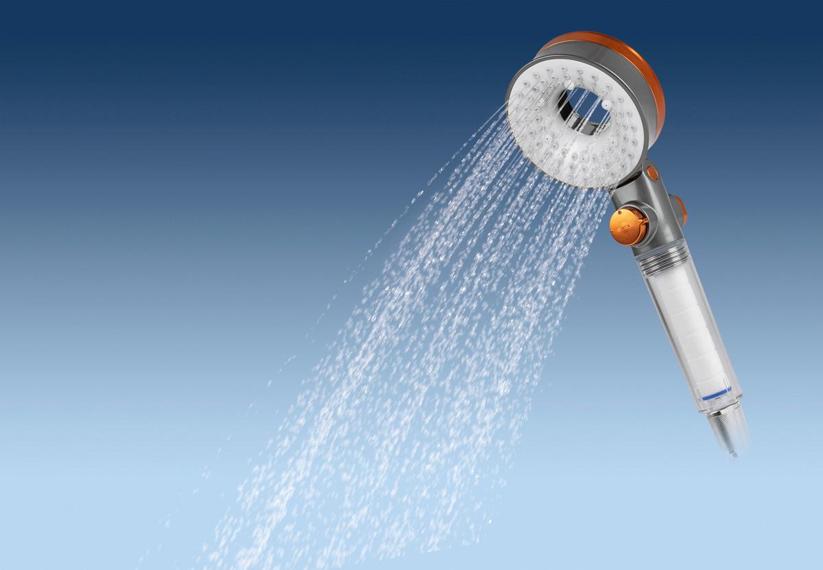 Duschkopf Roberto - Silberfarben, LIFESTYLE, Kunststoff/Metall (26/9,4/5,8cm)