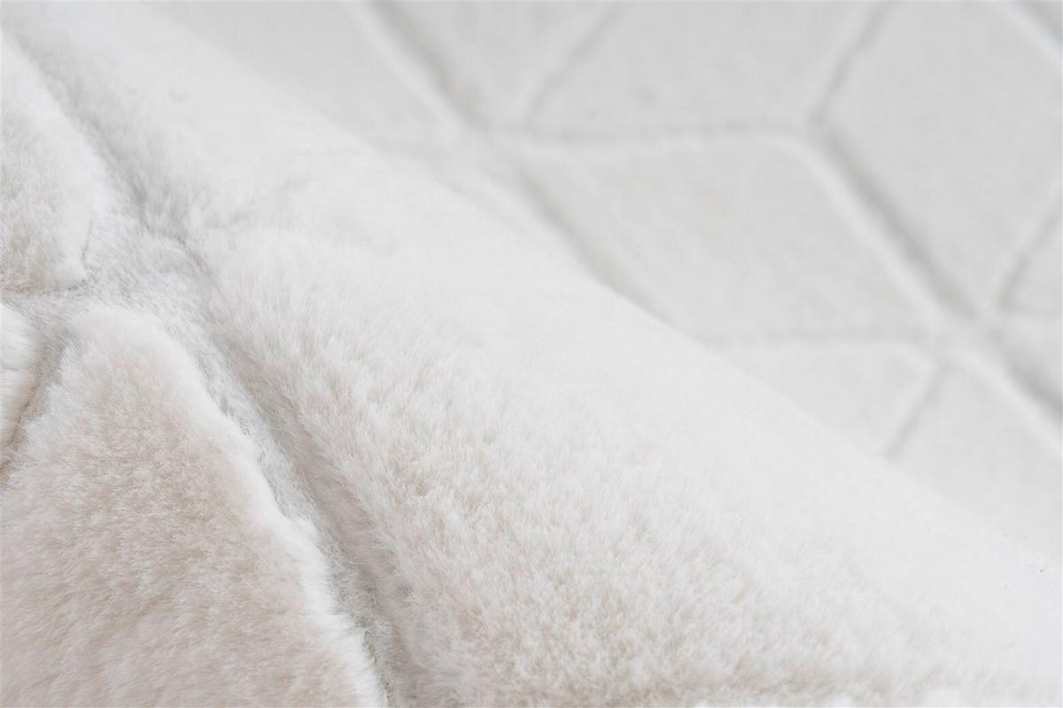 Teppich Vivica Weiß, 160x230 cm - Weiß, KONVENTIONELL, Textil (160/230cm)