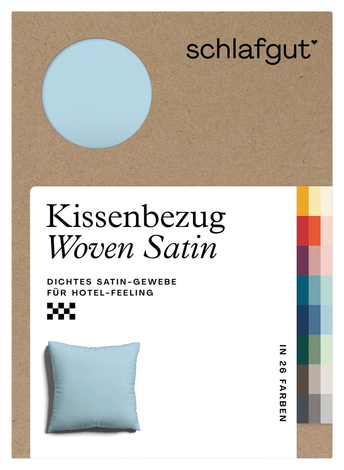 Kissenhülle Woven Satin - Hellblau, Basics, Textil (40/40cm) - Schlafgut