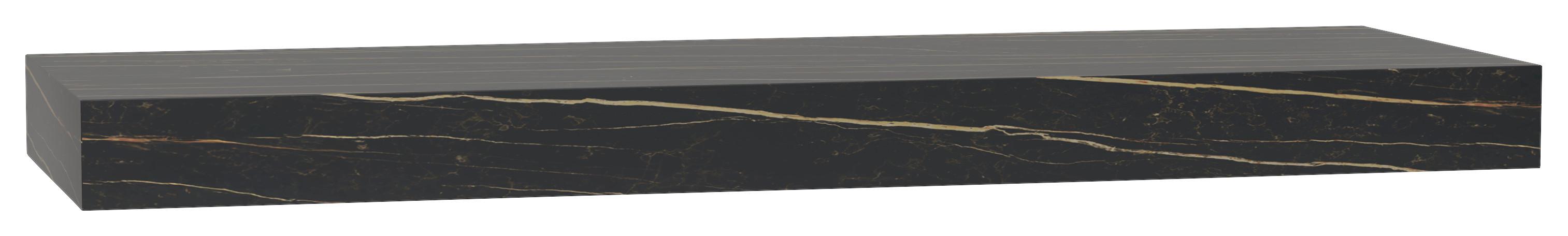 Wandkonsole Las Vegas Schwarz Marmoroptik B: 140 cm - Schwarz, MODERN, Holzwerkstoff (140/10/48cm) - Vertico