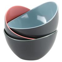 Obstschale 3-Teiliges Set - Pastellblau/Altrosa, Basics, Kunststoff (20/12/11cm) - Kesper