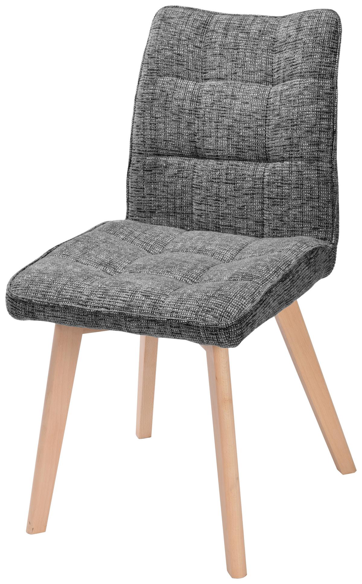 Stuhl-Set Colin - Eichefarben/Grau, LIFESTYLE, Holz/Textil (45/88/62cm) - Livetastic