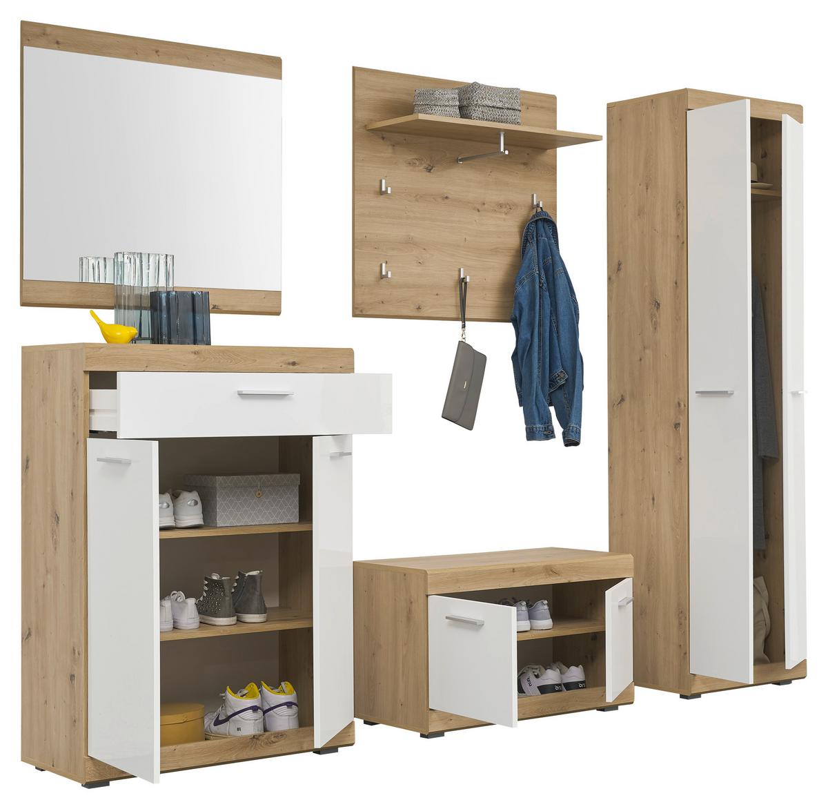 Wandspiegel Nola Eiche Artisan B: 80 Cm - Eiche Artisan, Design, Glas/Holzwerkstoff (80/75/2cm) - MID.YOU