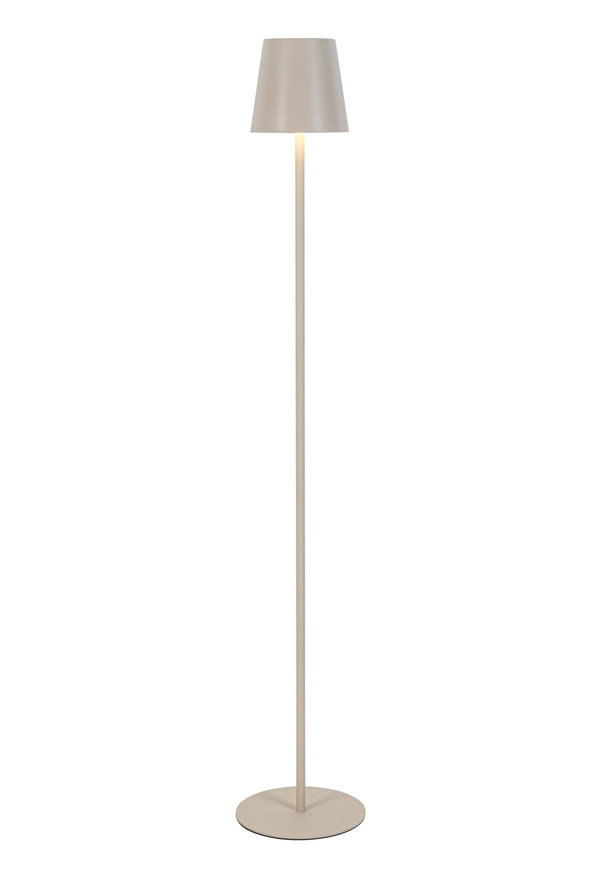 LED-Stehleuchte Liliana - Sandfarben/Weiß, MODERN, Kunststoff/Metall (22/130cm) - Luca Bessoni