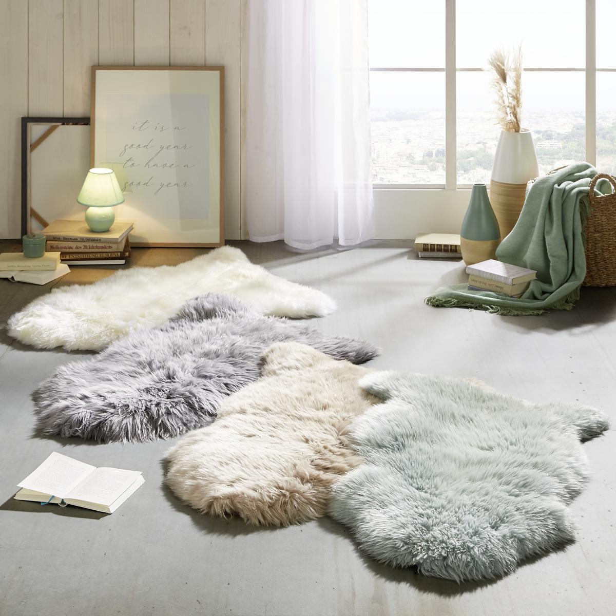 OVČIA KOŽUŠINA Jenny, 90-105/60cm, biela - biela, kožušina (60/90-105cm) - Modern Living