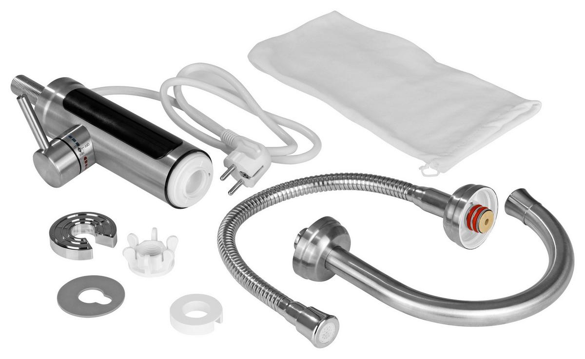 Küchenarmatur, bis 60C MAXXMEE - Silberfarben, Kunststoff/Metall (44,1/23,4/7,2cm)