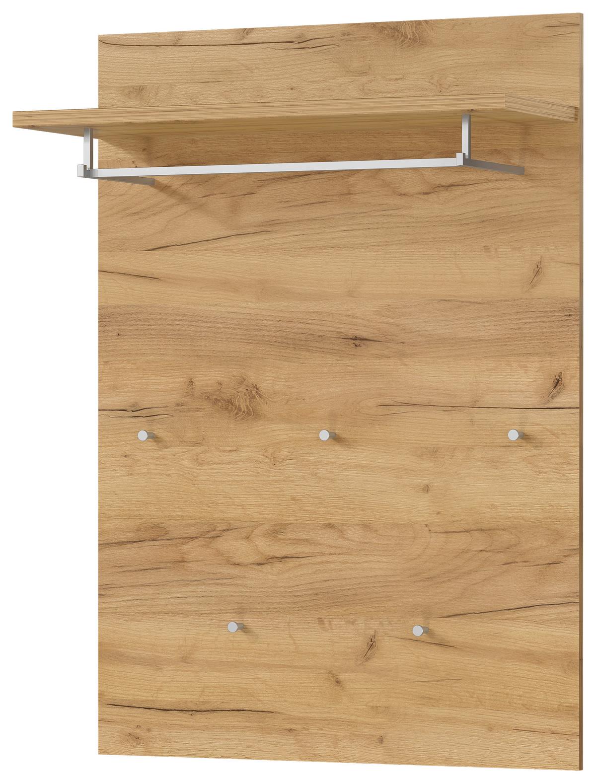 Garderobenpaneel Aledo Eichefarben B: 75 cm - Eichefarben, MODERN, Holzwerkstoff (75/106/30cm) - Germania