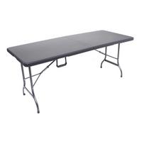 Gartentisch Klappbar Ventana L: 180 cm - Schwarz, Basics, Kunststoff/Metall (180/75/72cm) - Gardenson