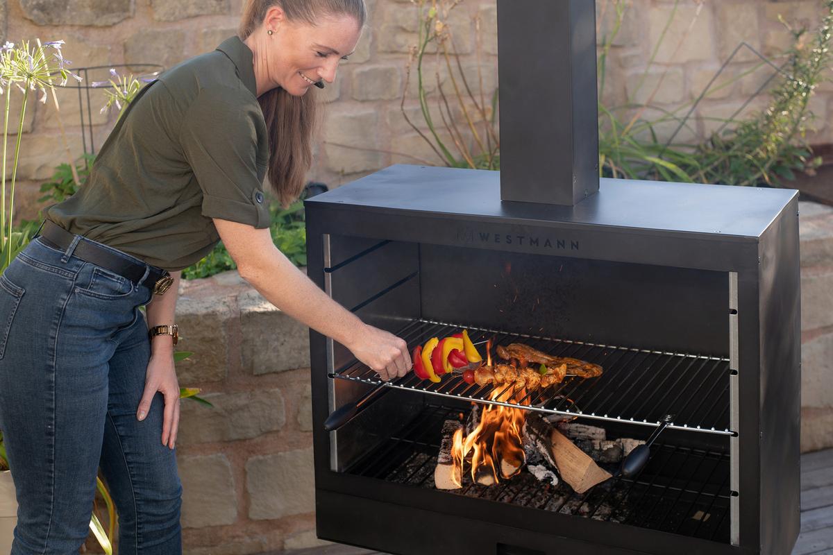 Holzkohlegrill Grillkamin - KONVENTIONELL (90/160/50cm)