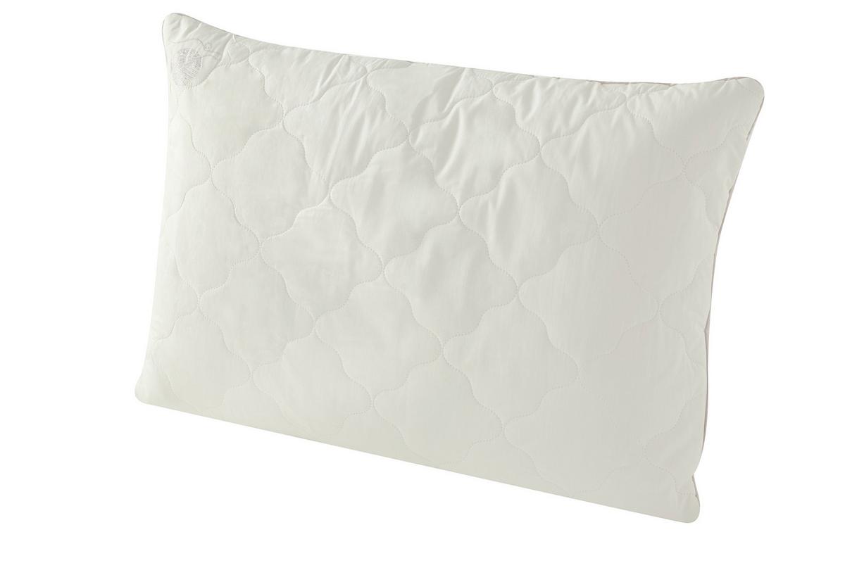 Kopfpolster Superwashed Wolle - Weiß, Basics, Textil (80/80/15,5cm) - Yatas