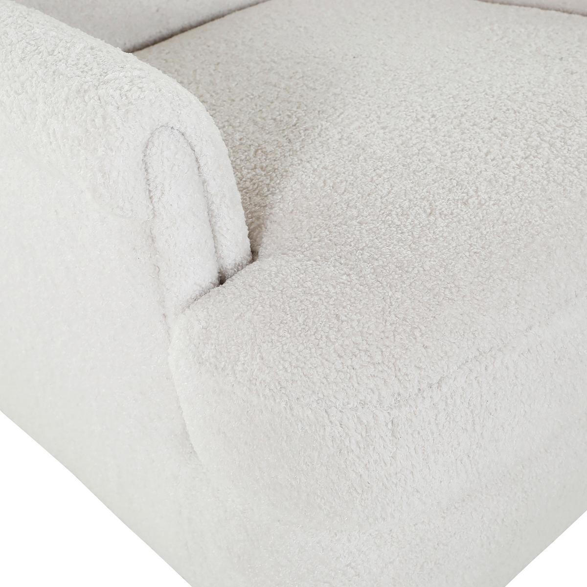 Ohrensessel Versailles, Weiß B: 72 cm - Dunkelbraun/Weiß, Design, Textil (72/104/85cm) - MID.YOU