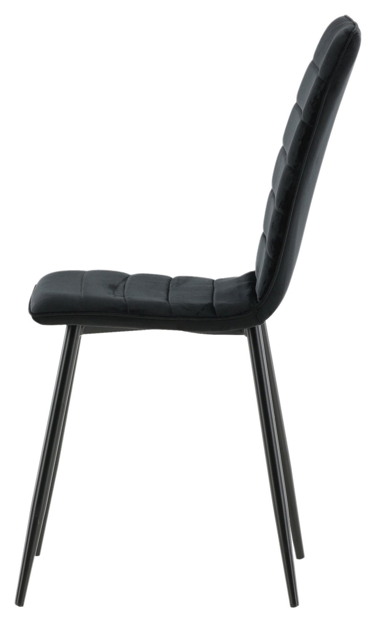 Stuhl-set Windu - Schwarz, Design, Textil/Metall (43/94/49cm) - Livetastic