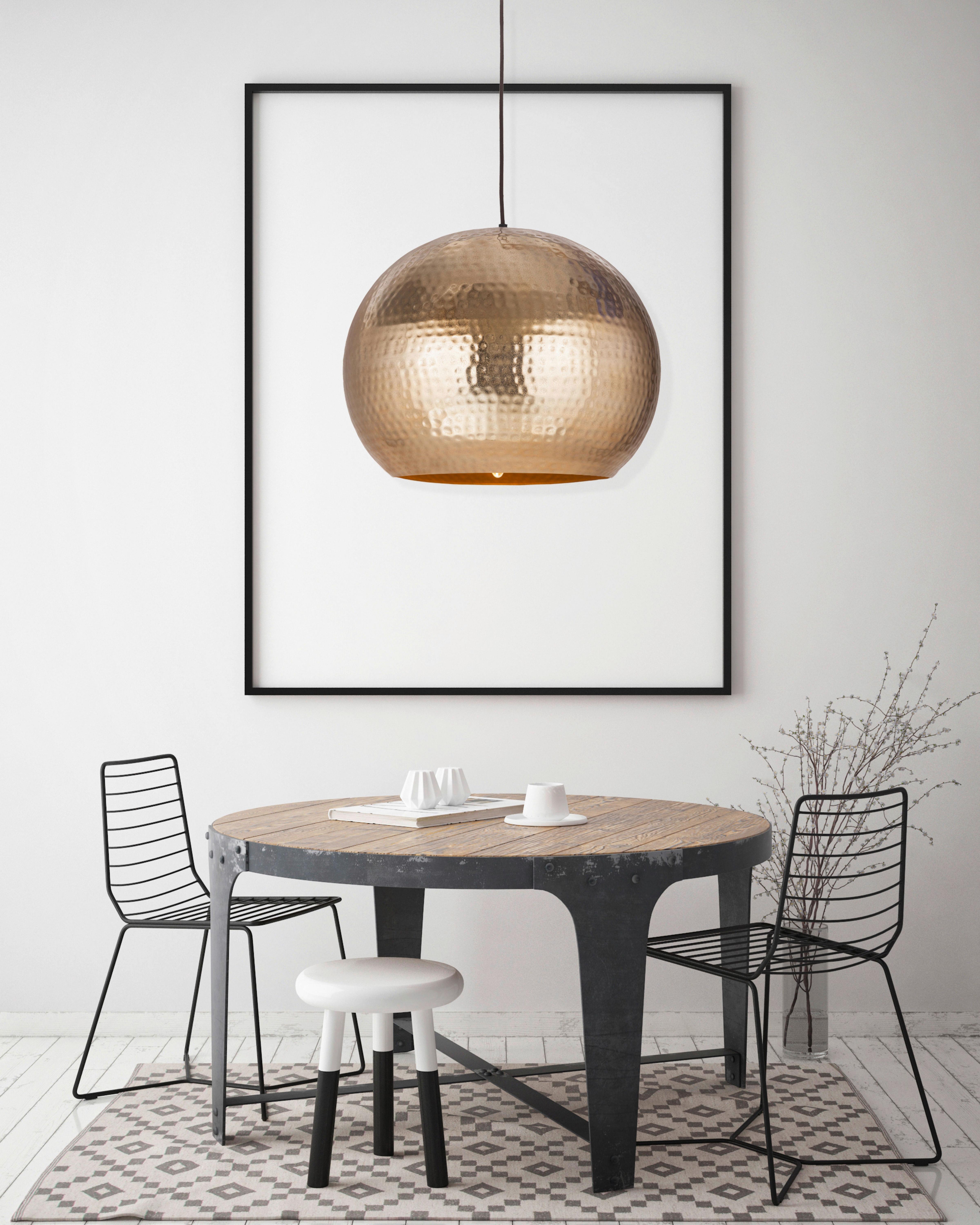 Hängeleuchte 335pj-Chp - Goldfarben, Basics, Metall (47/35cm) - Kayoom