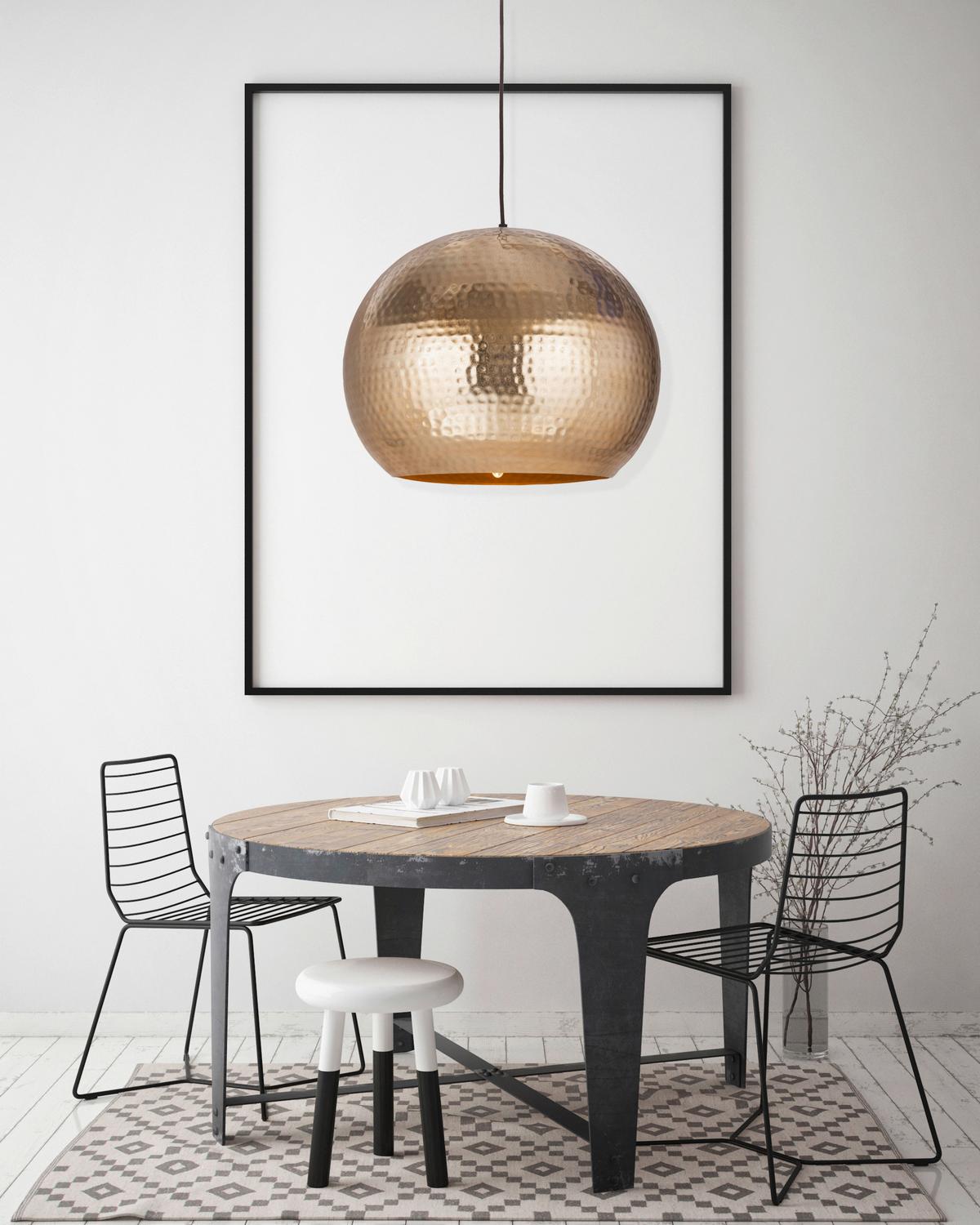 Hängeleuchte 335pj-Chp - Goldfarben, Basics, Metall (47/35cm) - Kayoom