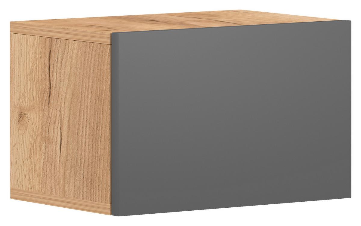 Hängeschrank Set Barcelona B: 40 cm Graphit-/Eichefarben - Eichefarben/Graphitfarben, Design, Holzwerkstoff/Kunststoff (80/25/18-26,8cm) - MID.YOU