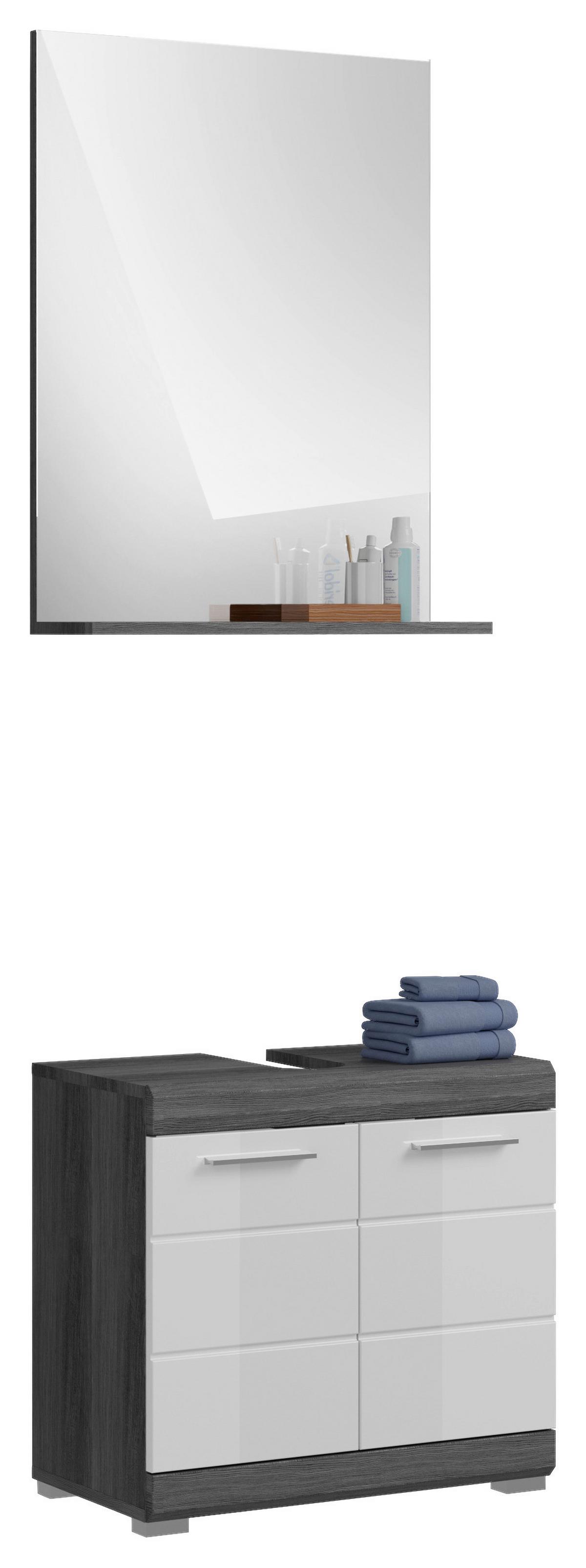 Badezimmer Scout - Weiß Hochglanz, MODERN, Holzwerkstoff (60cm) - MID.YOU