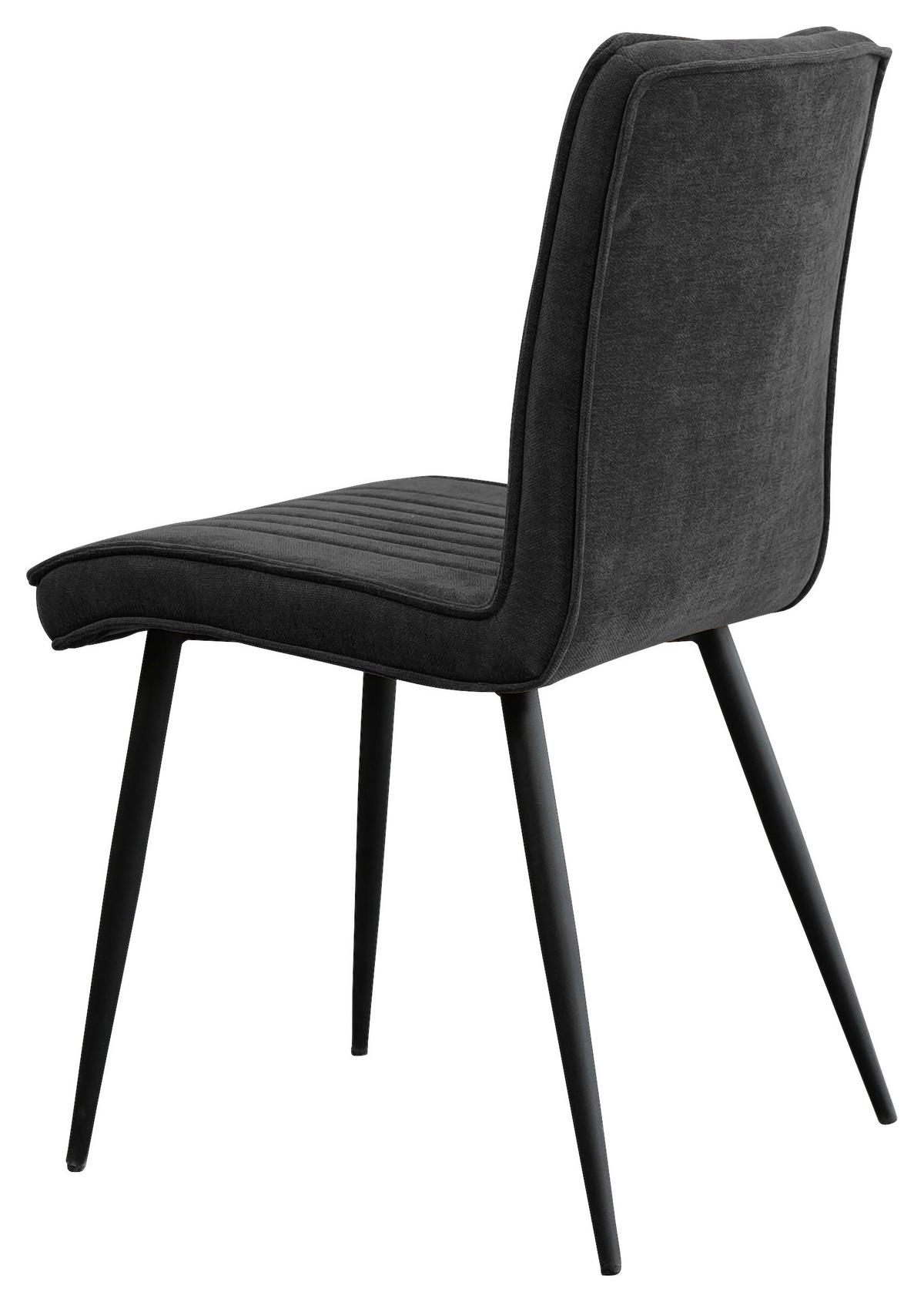 Židle Lena, šedá barva - šedá/černá, Moderní, kov/dřevo (43/86/57cm) - Mömax