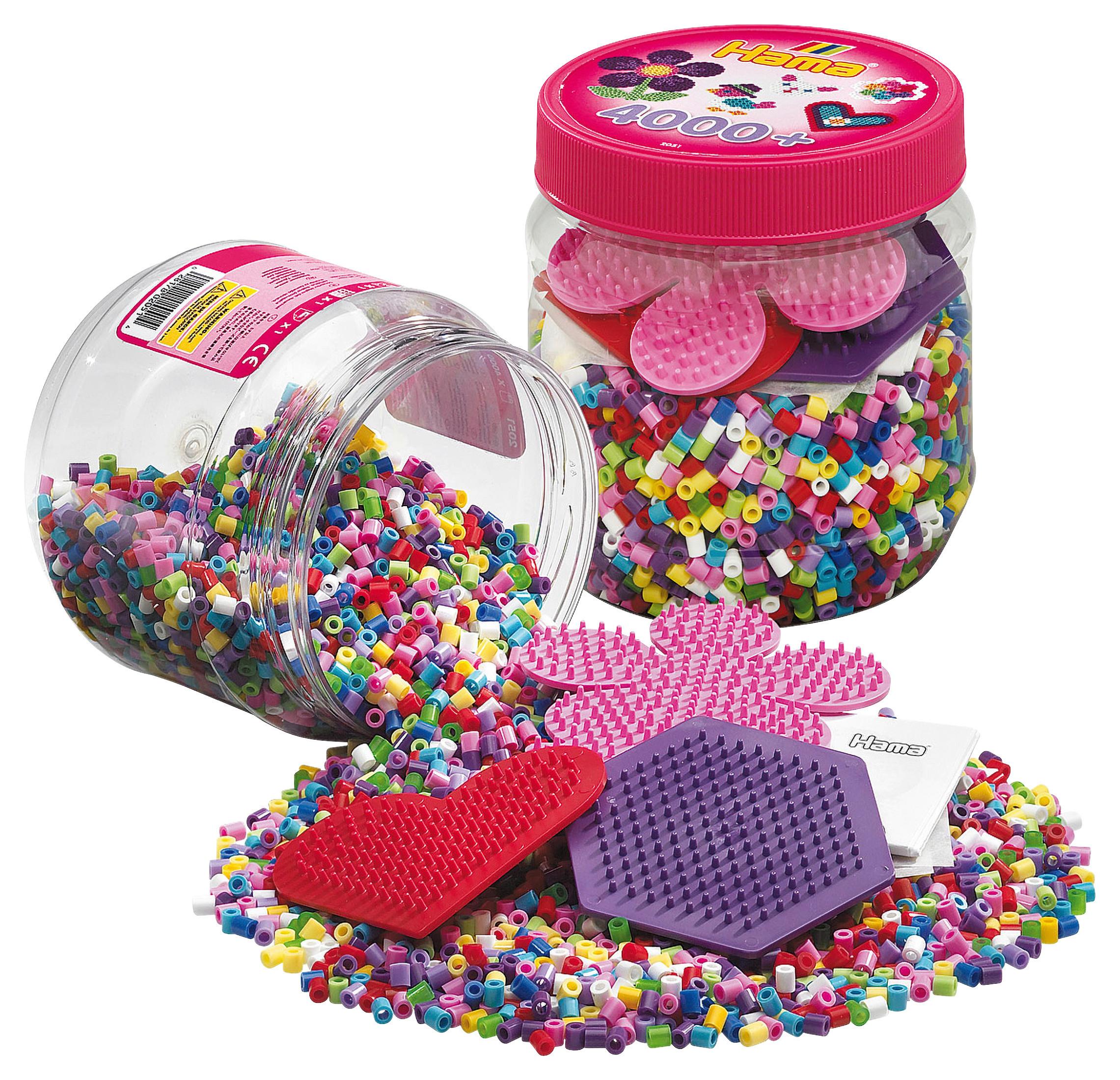 Bügelperlen-Set Kinder Mit 4000 Perlen und Steckplatten - Basics, Kunststoff (12/12/12cm)