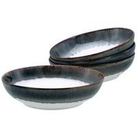 Schüsselset 4 -Teilig. Cascade Steinzeug: Weiß/Grau - Weiß/Grau, Design, Keramik - Creatable