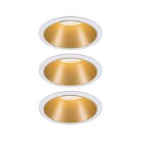Einbauspot Ø 8,8 cm Weiß/ Goldfarben 3-teilig dimmbar - Design (8,8cm) - Paulmann