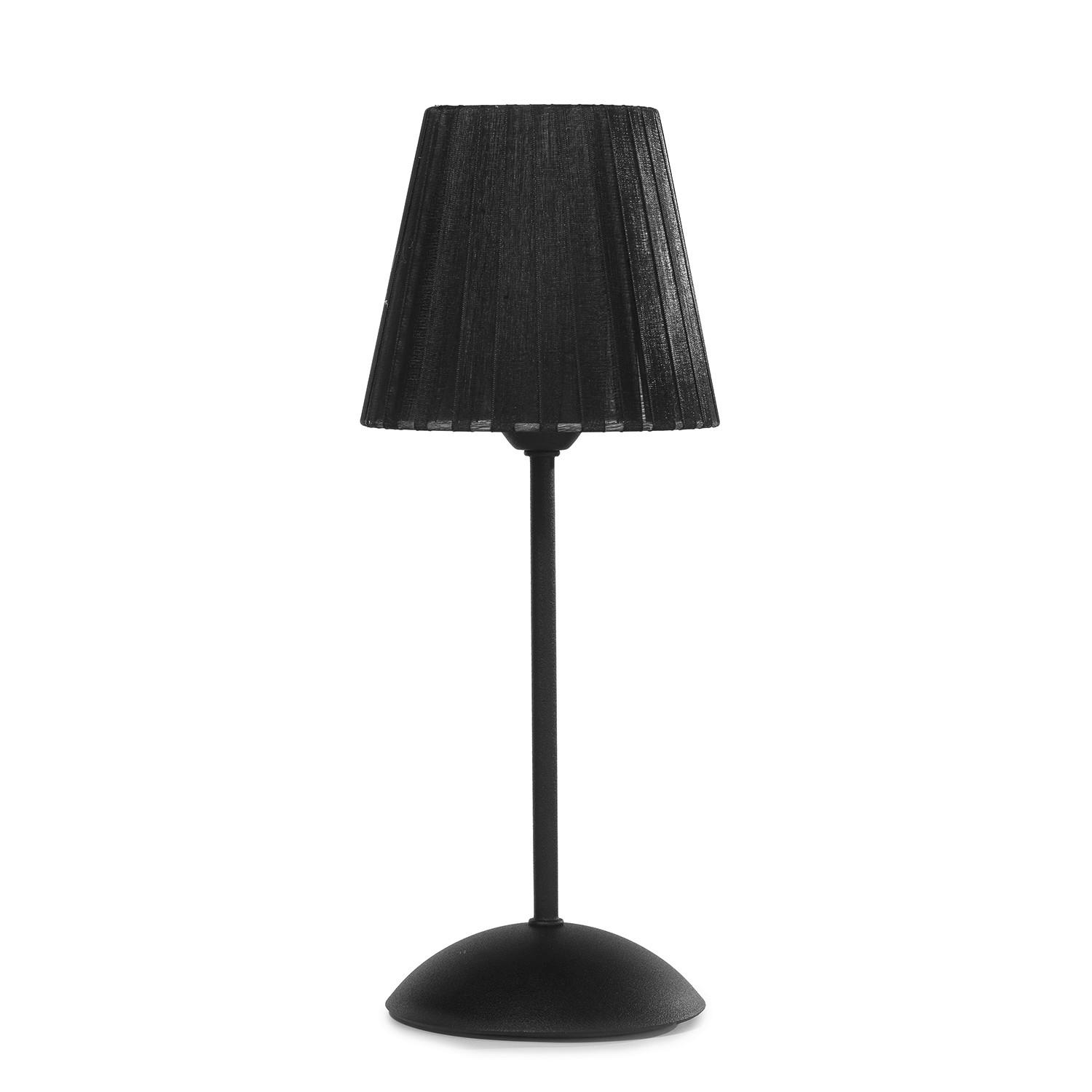 Nachttischleuchte 5031/Ln - Schwarz, Basics, Textil/Metall (15/15/36cm)