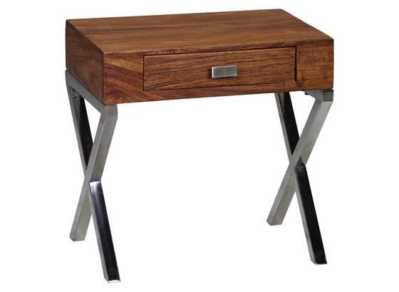 Nachtkästchen Guna B: ca. 45 cm - Chromfarben/Sheeshamfarben, MODERN, Holz (45/45/50cm) - Carryhome Nachtkästchen Guna B: ca. 45 cm - Chromfarben/Sheeshamfarben, MODERN, Holz (45/45/50cm) - Carryhome