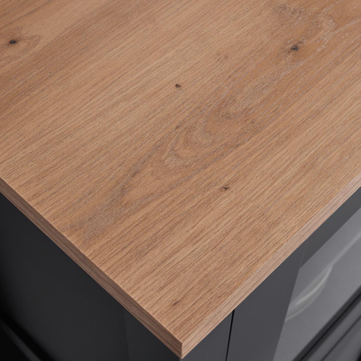 Vitrína CLAUDIO - černá/tmavě šedá, Moderní, dřevo/plast (71/203/44cm) - Bessagi Home
