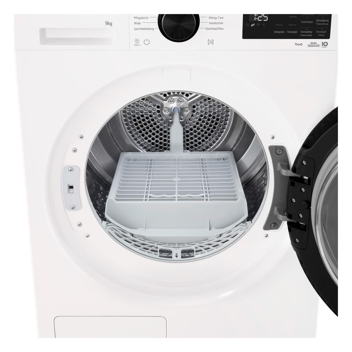 Wärmepumpentrockner Rt90x7 Füllmenge ca. 9kg - Weiß, Basics, Metall (60/85/66cm) - LG