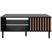 Couchtisch Monza 55a - Schwarz/Eiche Artisan, Design, Holzwerkstoff/Metall (110,5/67/47cm) - Livetastic