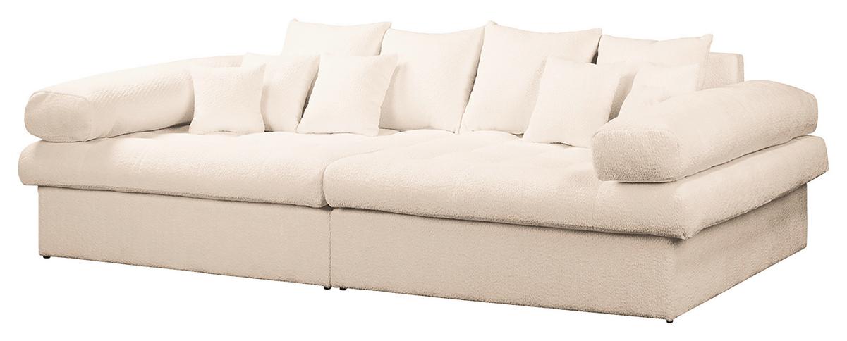Bigsofa Naomi Creme B: 284 Cm - Creme/Schwarz, Design, Textil (284/94/148cm) - Livetastic