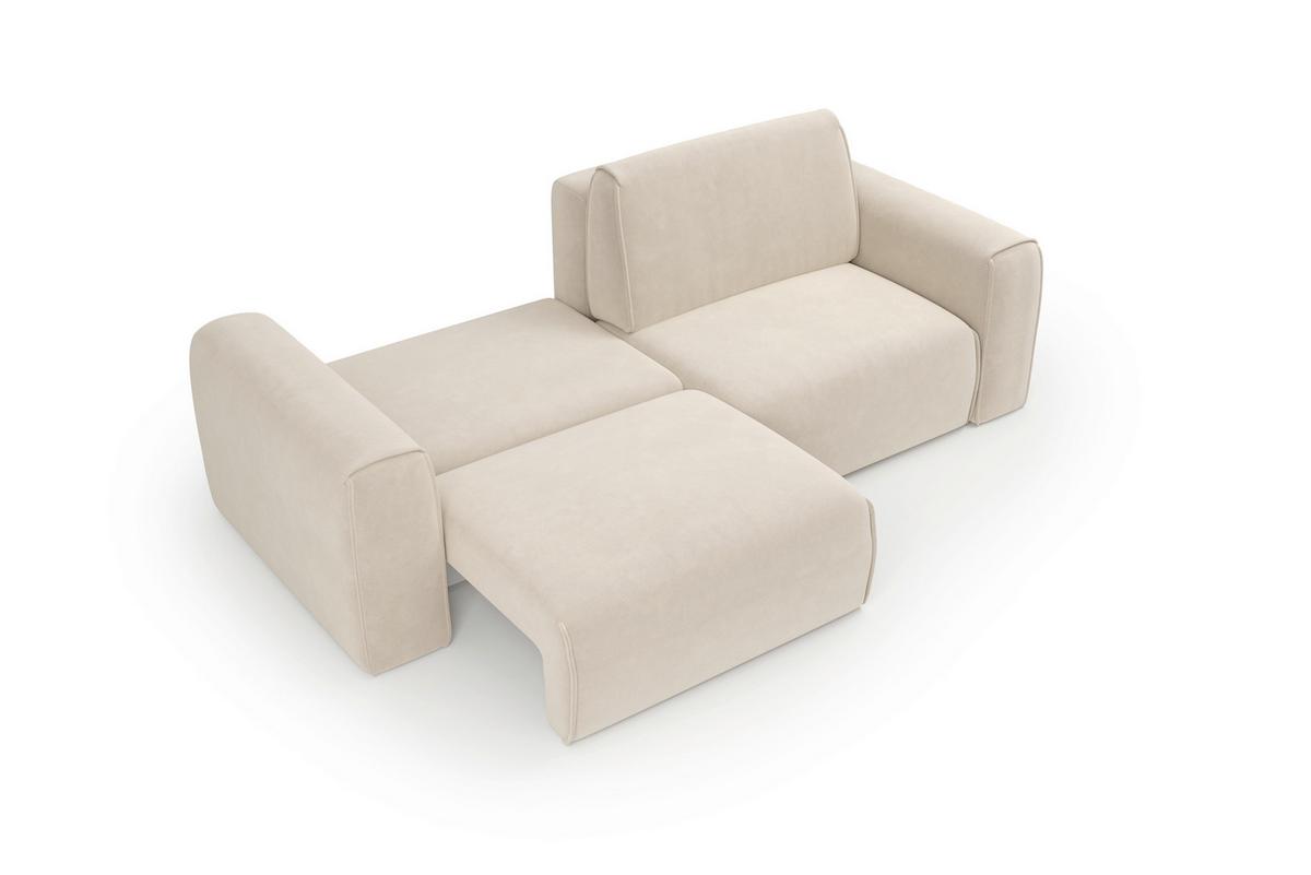 Schlafsofa Tuzzi Weiß B: 252cm - Schwarz/Weiß, Basics, Textil (252/94/105cm) - Livetastic